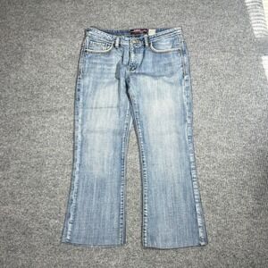 Classic Fit Original Denim Jeans Mens 34x26 Tailored Western Straight Embroidery